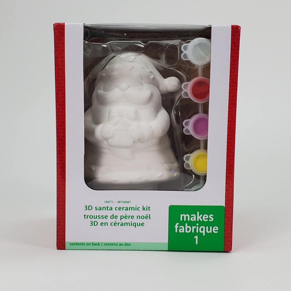Creatology Christmas 3D Santa Ceramic Kit Paint Your Own Holiday Decor DIY New